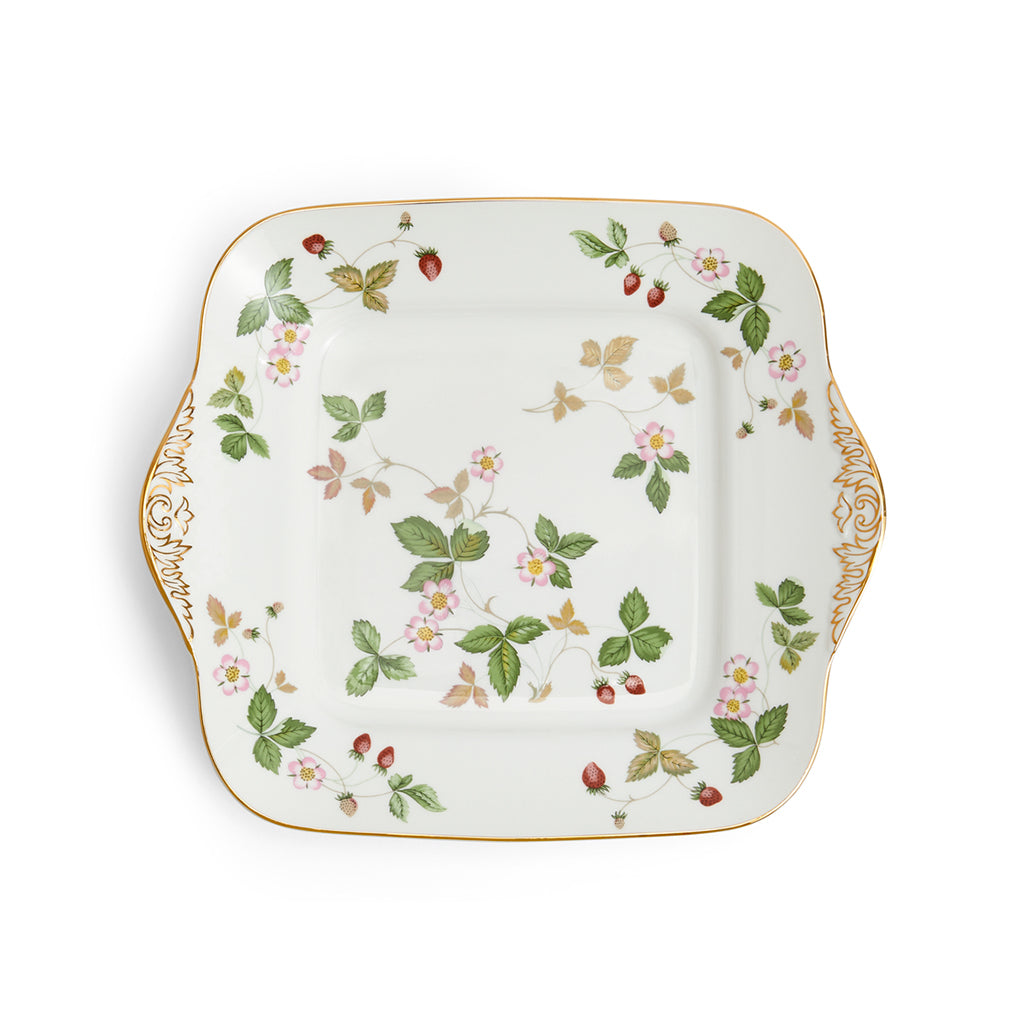 WEDGEWOOD Wild Strawberry プレート27cm 6枚 Wedgwood Wild Strawberry Square Cake Plate 27cm – Havens