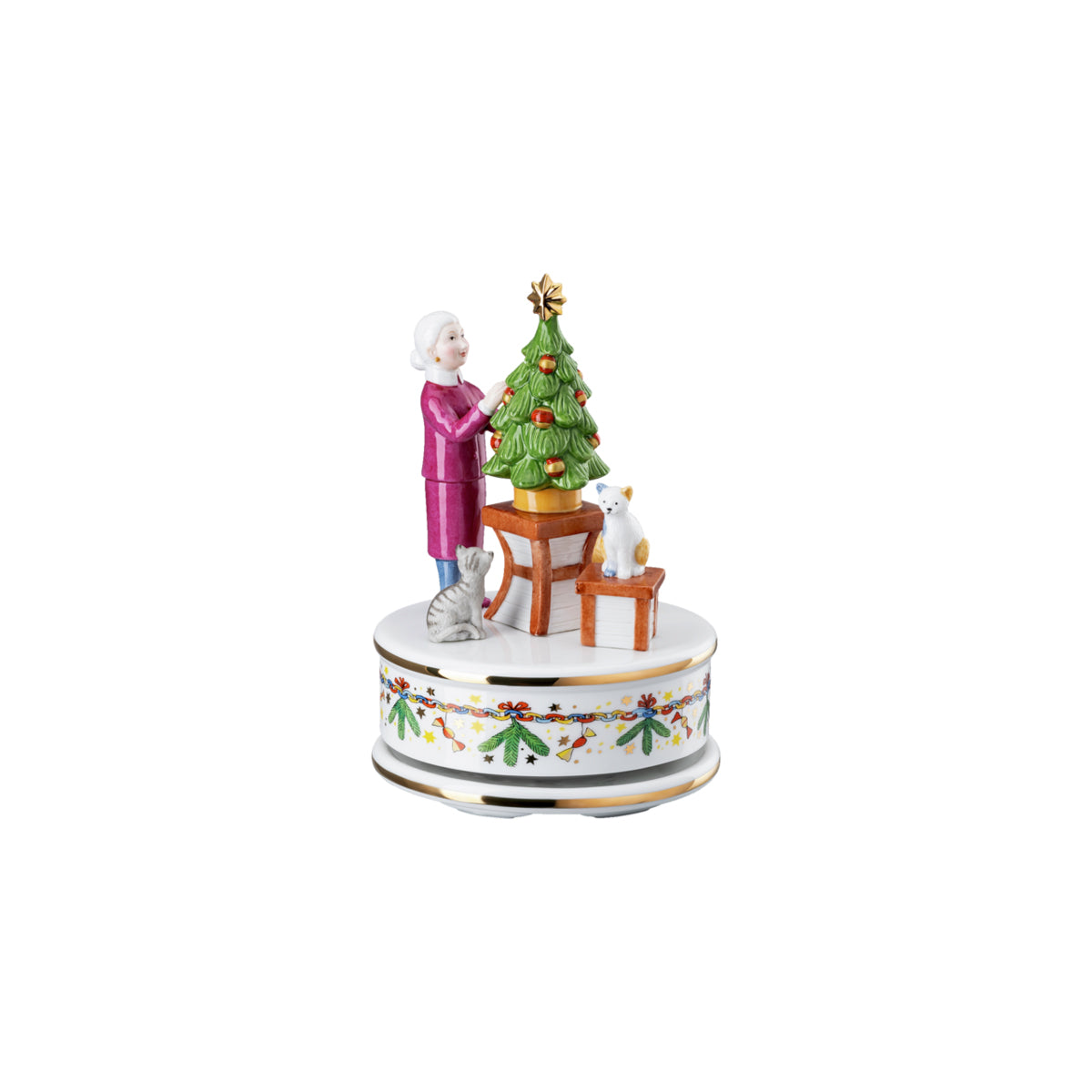 Hutschenreuther Christmas Music Box - Granny's Cats