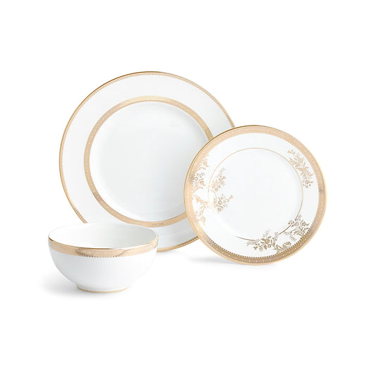 Wedgwood Vera Wang Lace Gold Dinner Set of  12