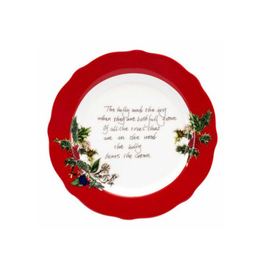 Portmeirion Holly and Ivy Red Border Plate 15cm