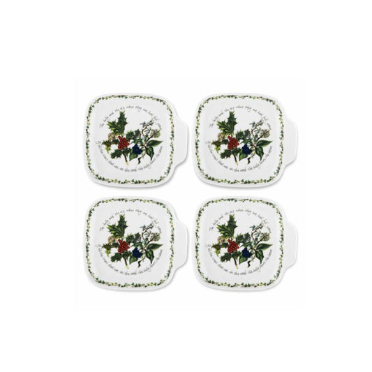 Portmeirion Holly and Ivy Canape Dishes Set of 4