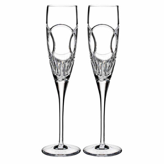 Waterford Crystal Love Wedding Vows Champagne Flute Set of 2