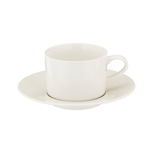Maxwell and Williams White Basics Straight Cup and Saucer