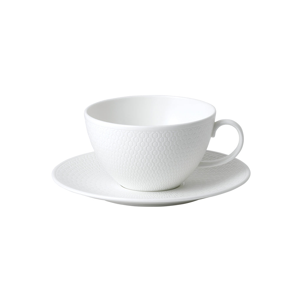 Wedgwood Gio White Breakfast Cup and Saucer