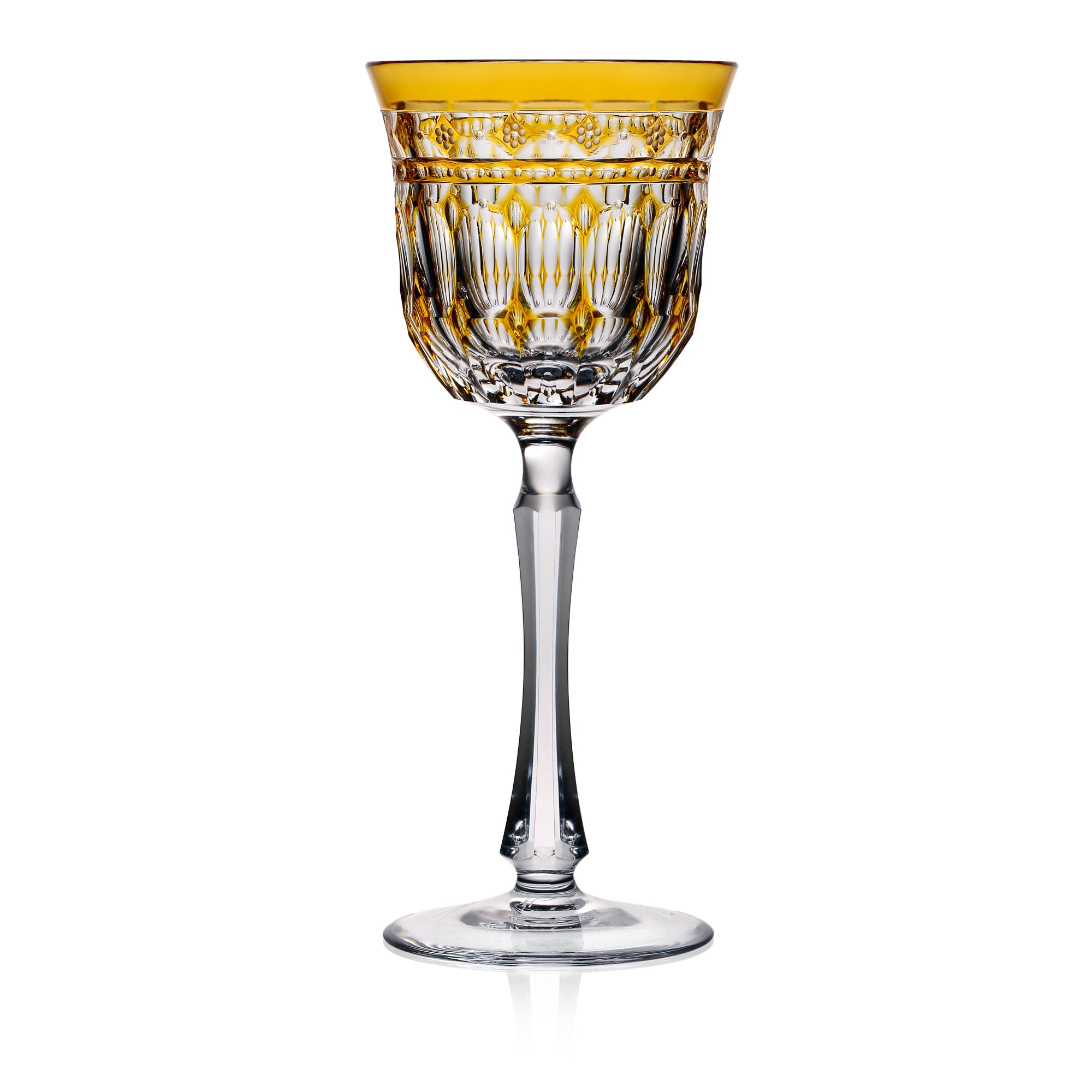 Varga Crystal Barcelona Amber Red Wine Glass Havens