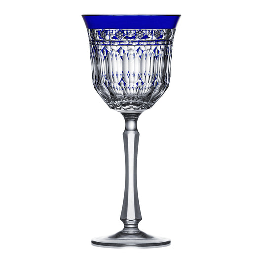 Varga Crystal Barcelona Cobalt Blue Water Goblet