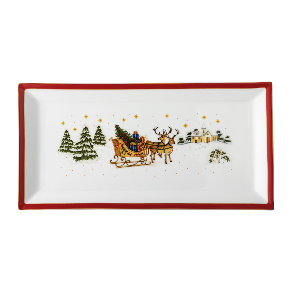Hutschenreuther Happy Winter Time Platter - Red