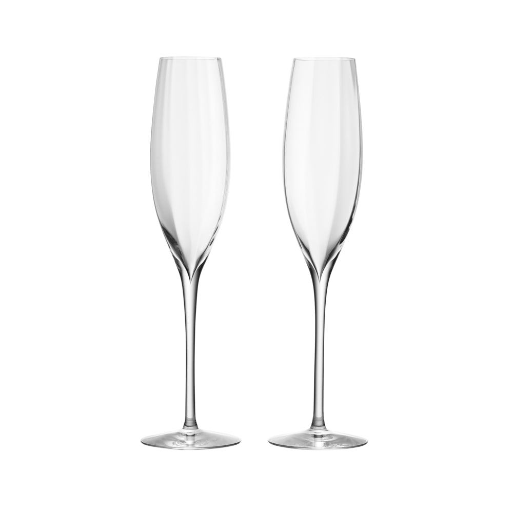 Waterford Crystal Elegance Optic Classic Champagne Flute Set of 2