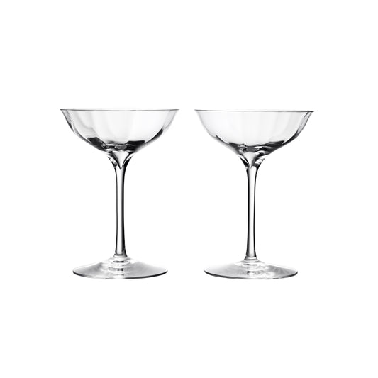 Waterford Crystal Elegance Optic Belle Coupe Glass Set of 2