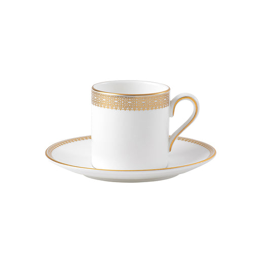 Wedgwood Vera Wang Lace Gold Coffee Cup & Saucer