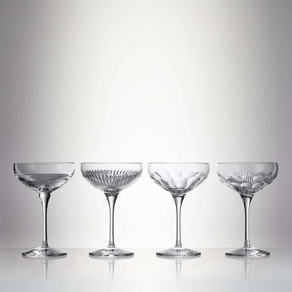 Waterford Crystal Mixology Large Coupe Glass Mixed Set of 5