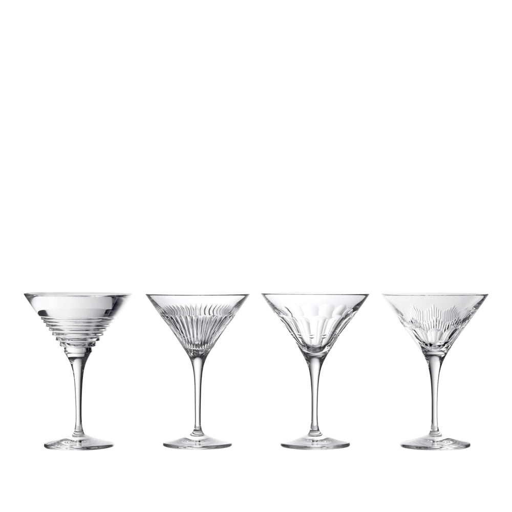 Waterford Crystal Mixology Martini Glass Mixed Set of 4