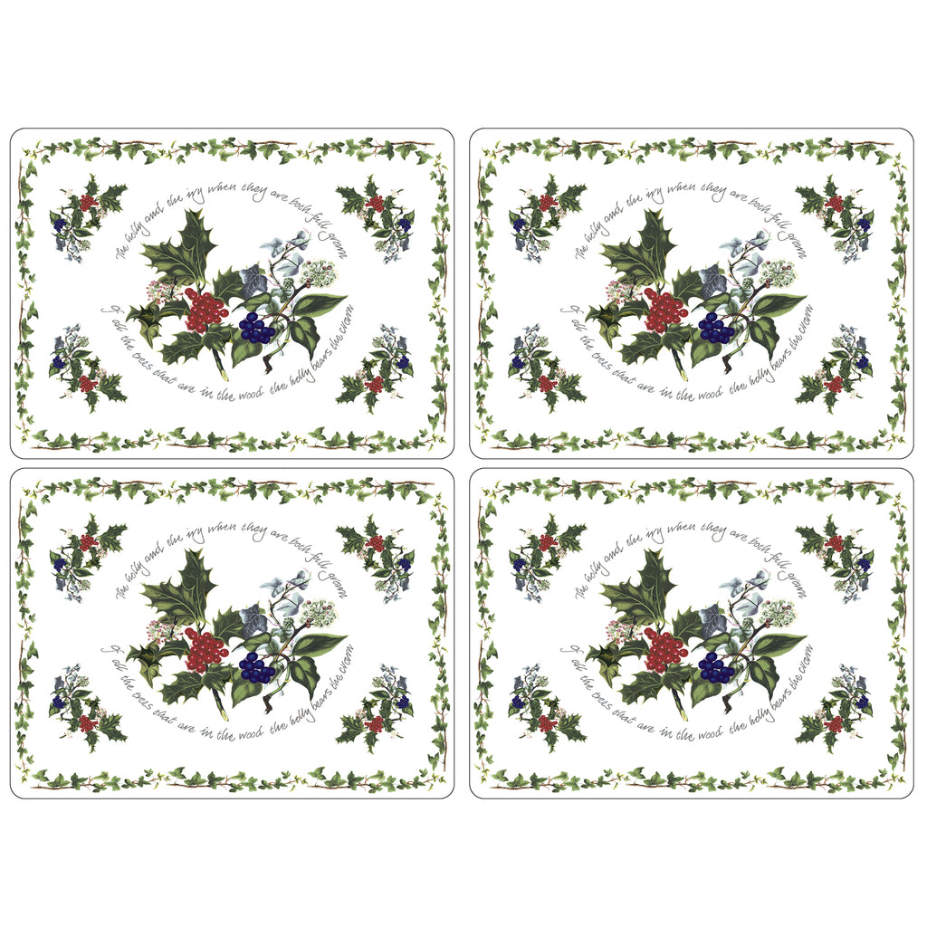 Portmeirion Holly and Ivy Placemats Set of 4