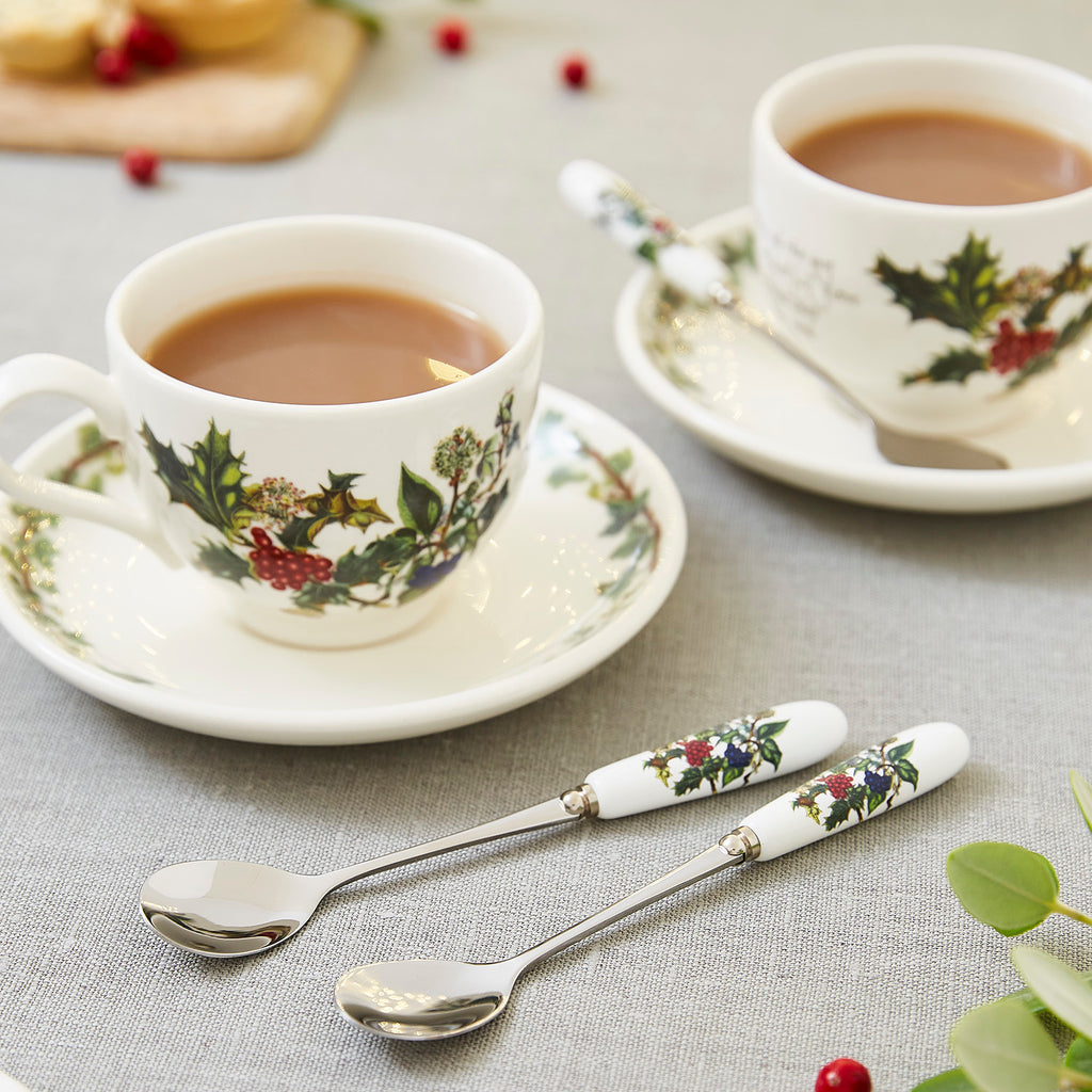 Portmeirion Holly and Ivy Set of 6 Tea Spoons