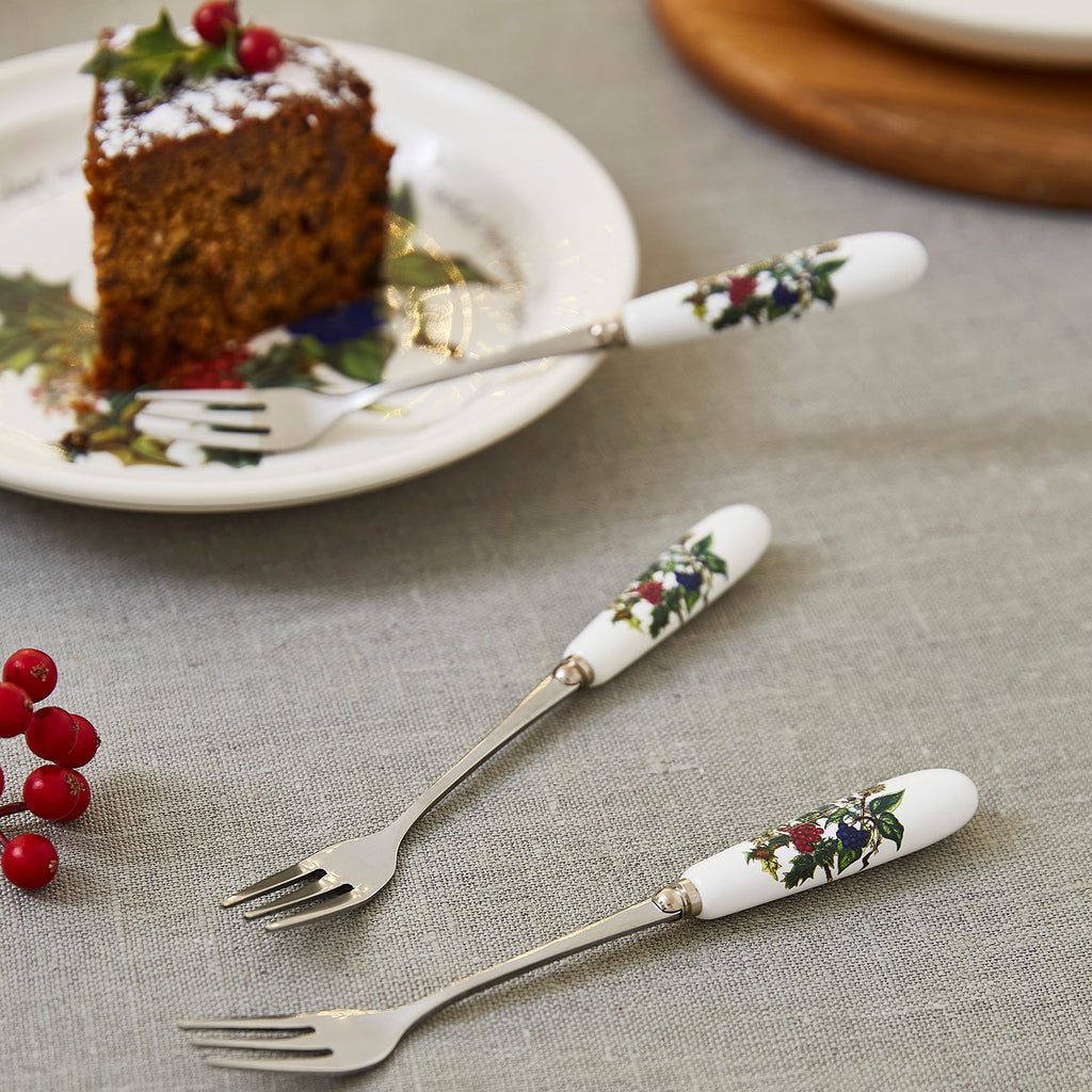 Portmeirion Holly and Ivy Set of 6 Pastry Forks