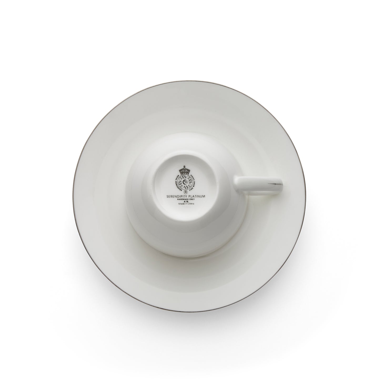 Royal Worcester Serendipity Platinum Teacup & Saucer
