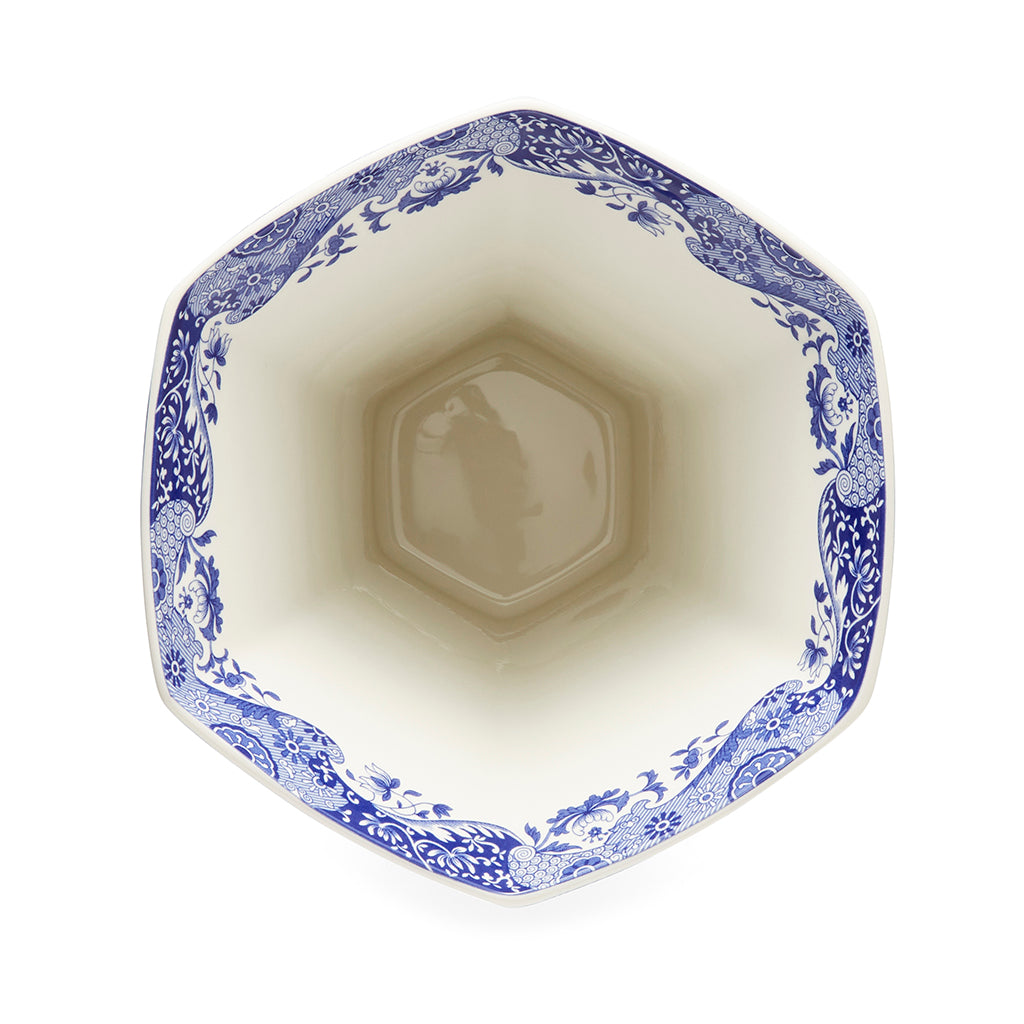 Spode Blue Italian Hexagonal Vase