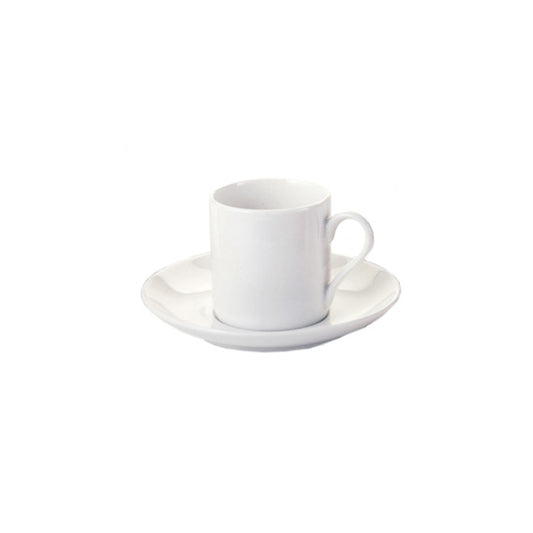 Maxwell and Williams White Basics Straight Demi Tasse Cup and Saucer