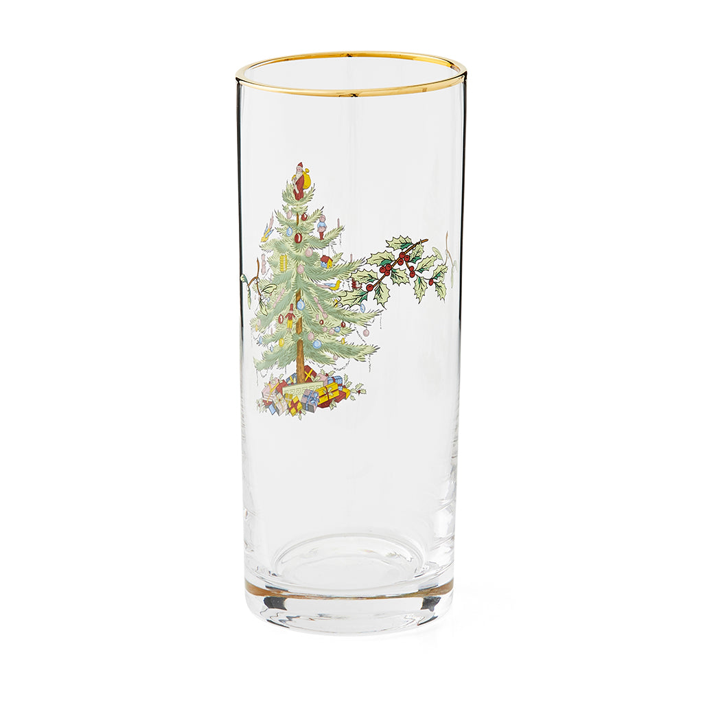 Spode Christmas Tree Highball Glass Set of 4