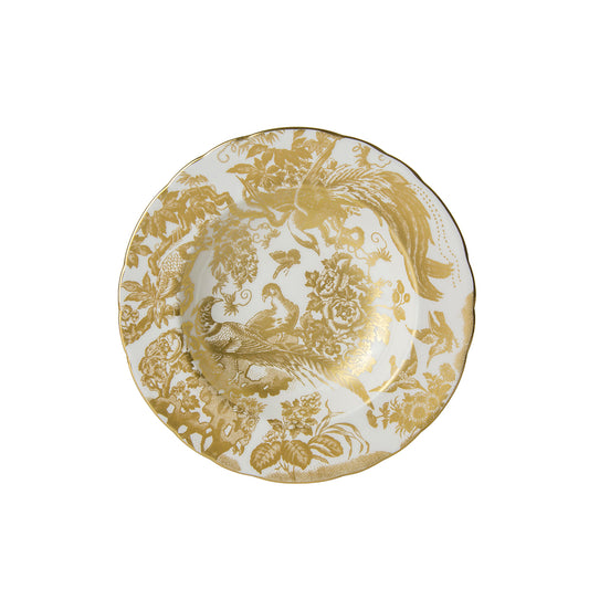 Royal Crown Derby Aves Gold Rimmed Soup Plate 21.7cm