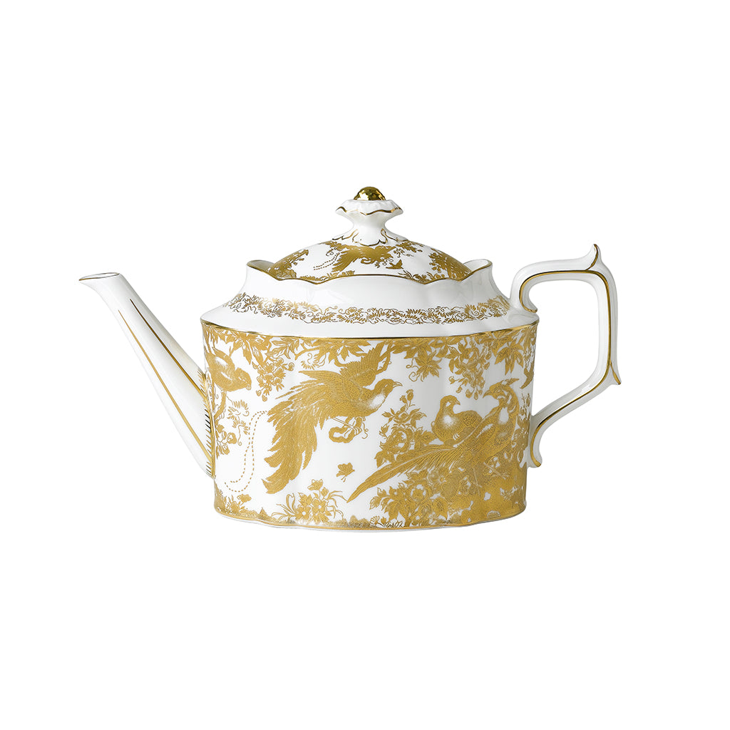 Royal Crown Derby Aves Gold Teapot 1.65L