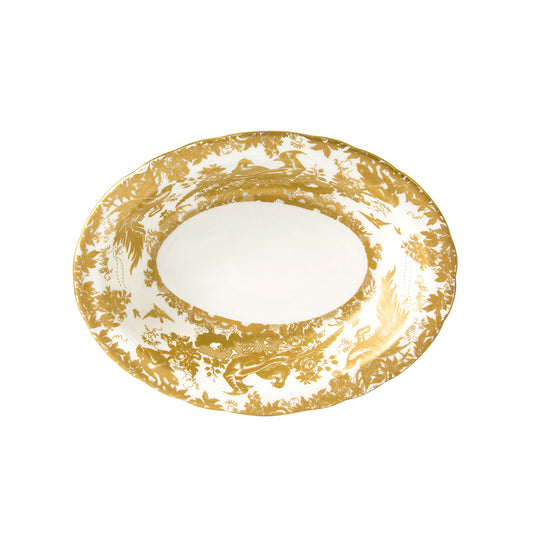 Royal Crown Derby Aves Gold Open Vegetable Dish 26cm