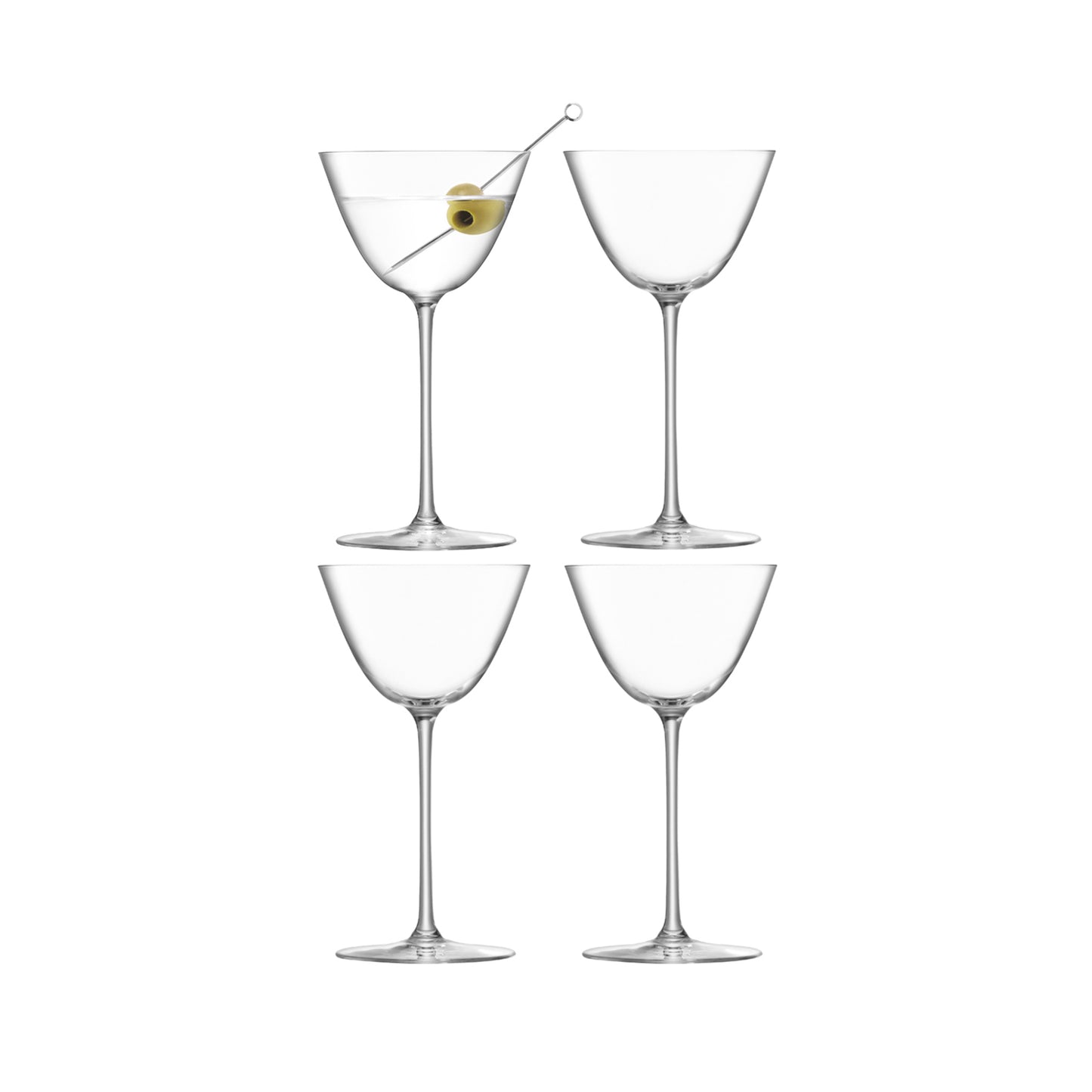 LSA Glass Borough Martini Glass 195ml Set of 4