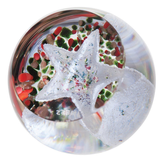 Caithness Christmas Frostings Star-Paperweights-Goviers
