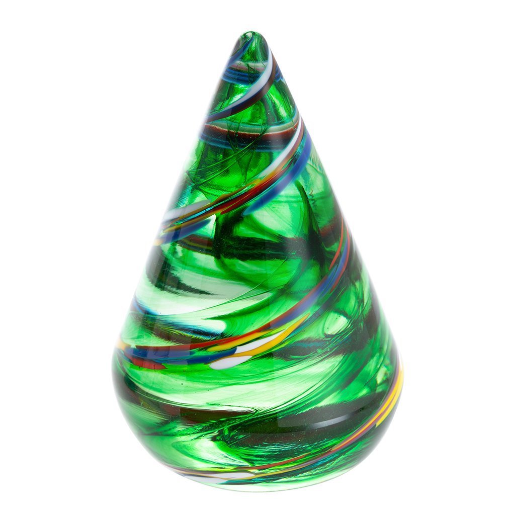 Caithness Glass Pine Christmas Tree Large-Paperweights-Goviers