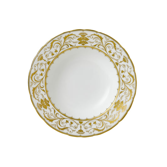 Royal Crown Derby Darley Abbey White Rimmed Soup Plate 21.5cm