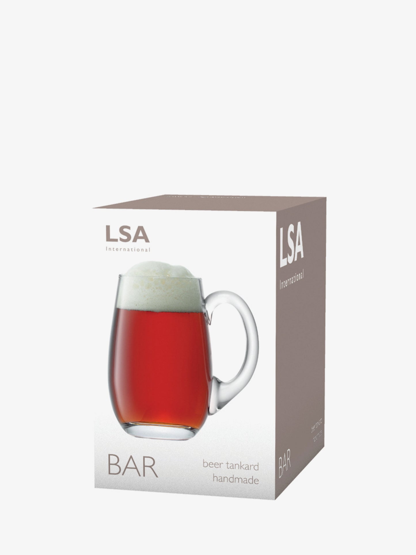 LSA Glass Bar Beer Tankard Curved 750ml