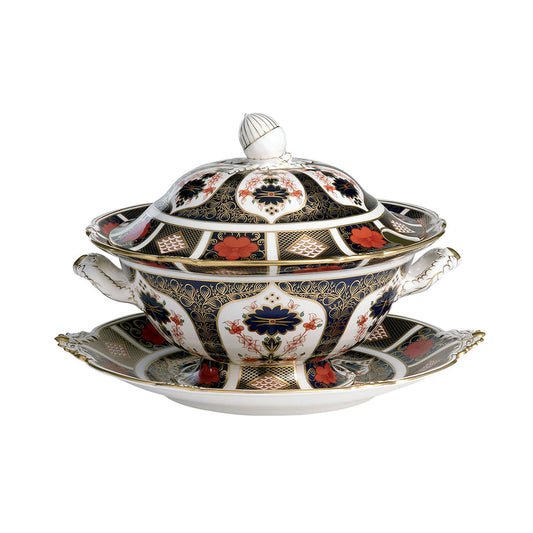 Royal Crown Derby Old Imari Soup Tureen Stand 35cm