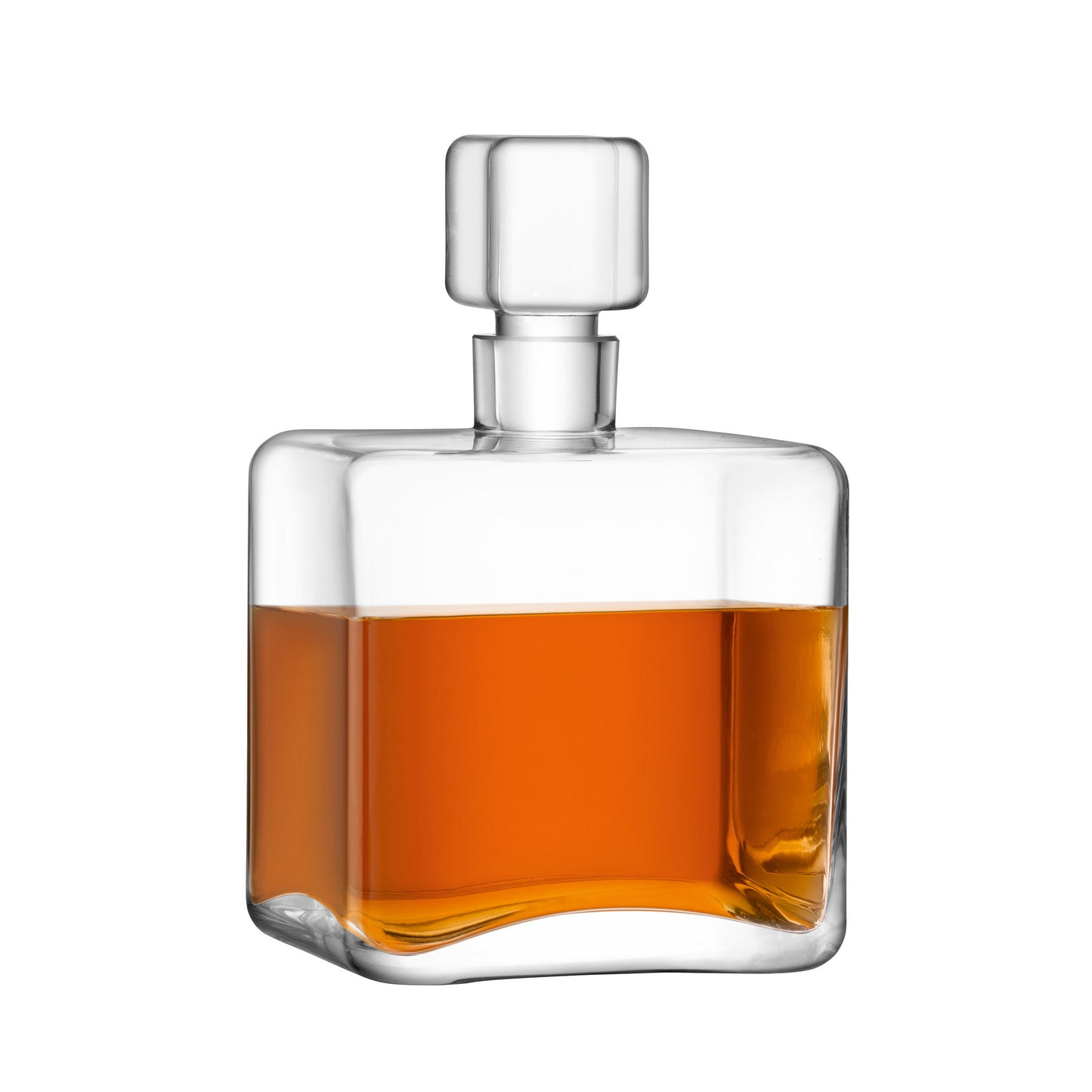 LSA Glass Cask Whisky Square Decanter 1L