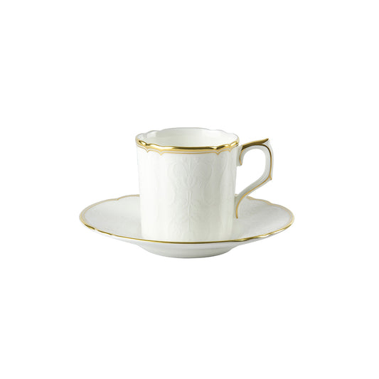 Royal Crown Derby Darley Abbey Pure Gold Coffee Cup and Saucer Set of 6