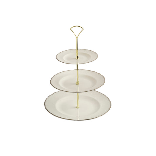 Royal Crown Derby Darley Abbey Pure Gold 3 Tier Cake Stand