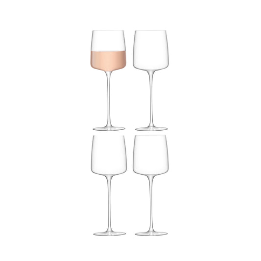 LSA Glass Metropolitan Wine Glass 350ml Set of 4