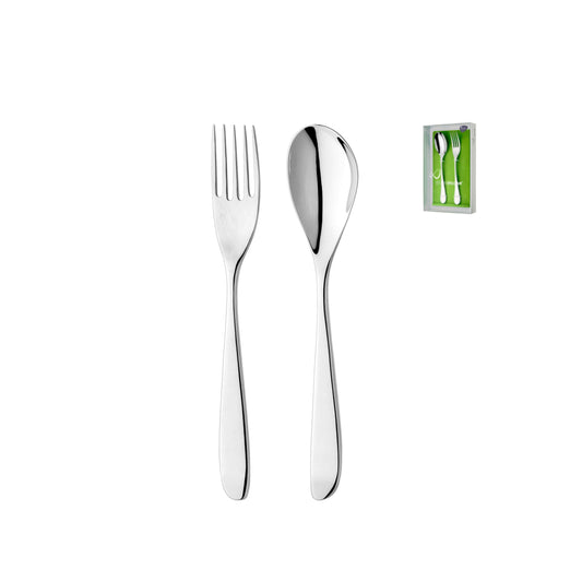 Studio William Olive Mirror Serving Fork and Spoon