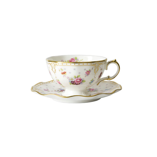 Royal Crown Derby Royal Antoinette Tea Cup and Saucer