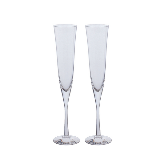 Dartington Crystal Bar Excellence Celebration Champagne Flute Pair
