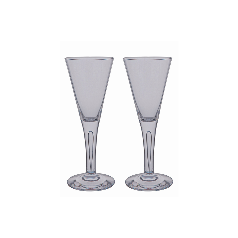 Dartington Crystal Sharon Claret Glass Pair