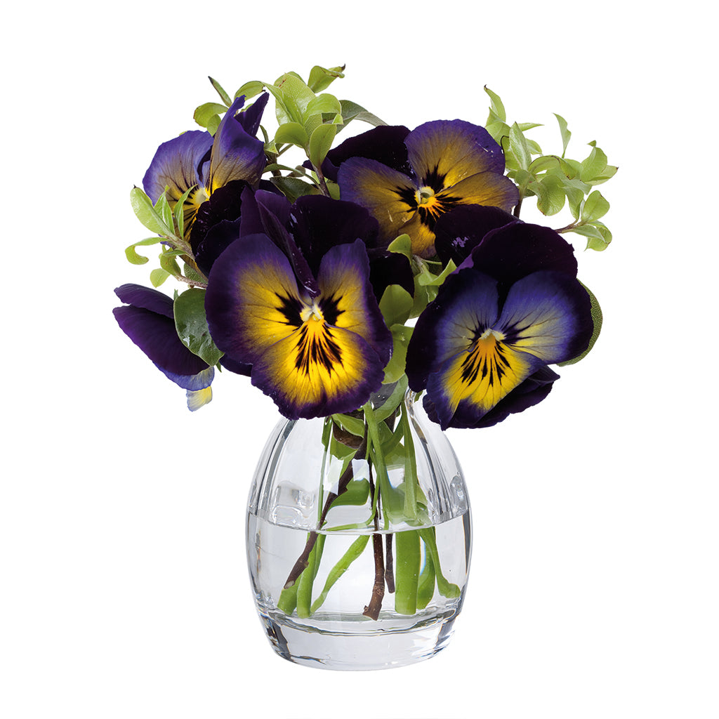 Dartington Crystal Florabundance Pansy Vase