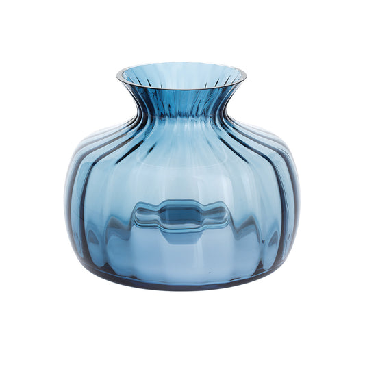 Dartington Crystal Cushion Ink Blue Medium Vase