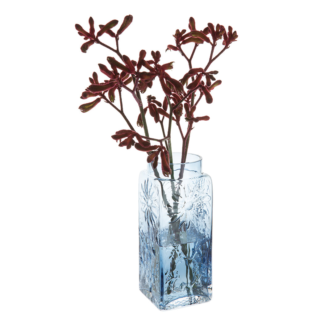 Dartington Crystal Marguerite Ink Blue Tall Vase