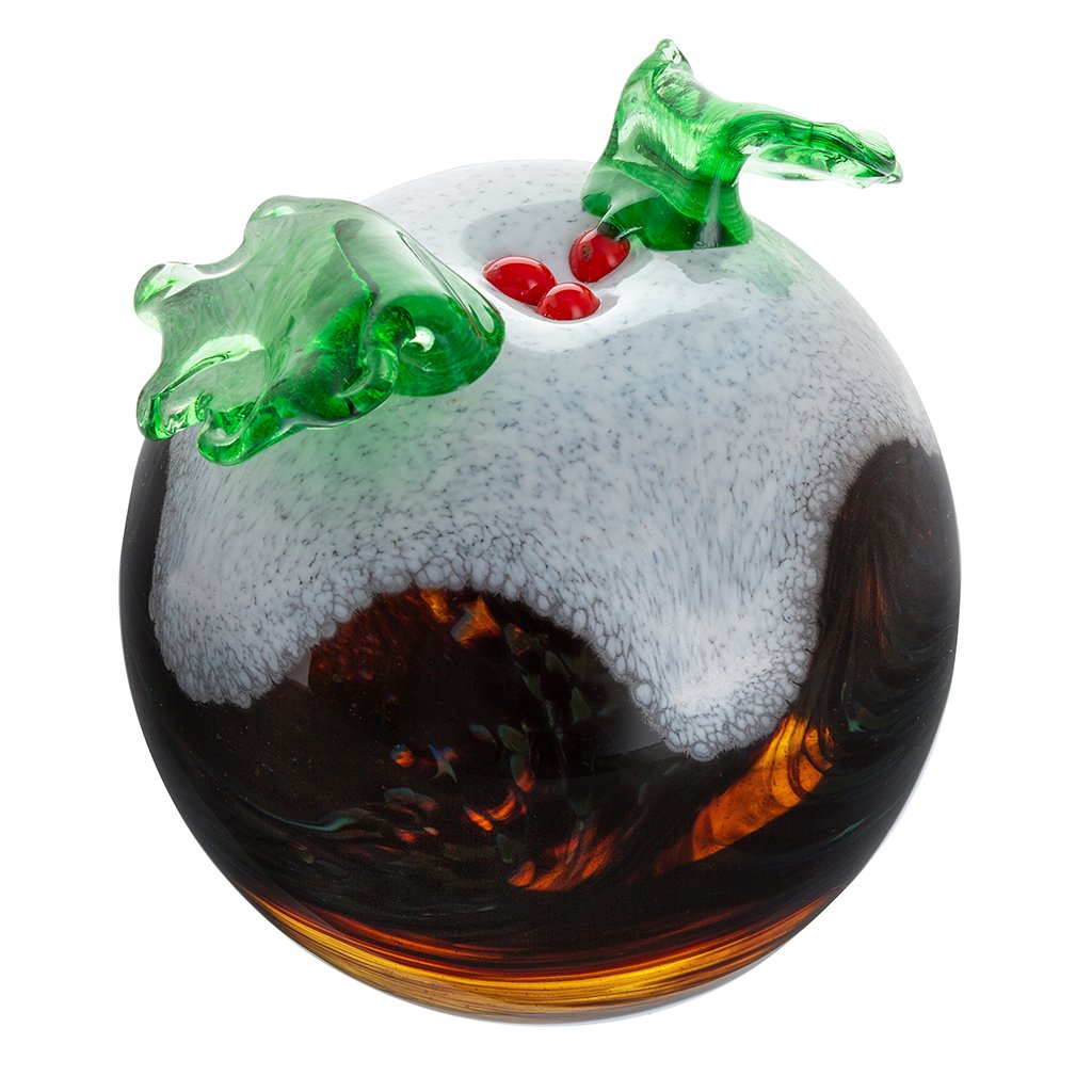 Caithness Glass Christmas Pud-Paperweights-Goviers