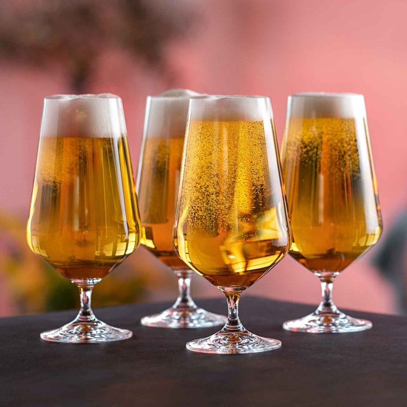 Dartington Crystal Cheers! Beer Glass, Set of 4