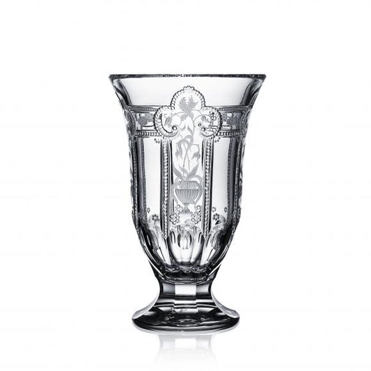 Varga Crystal Imperial Clear Footed Vase 8"