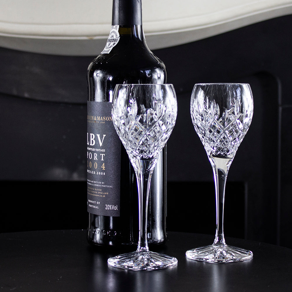 Royal Scot Crystal London Sherry Glass Set of 2