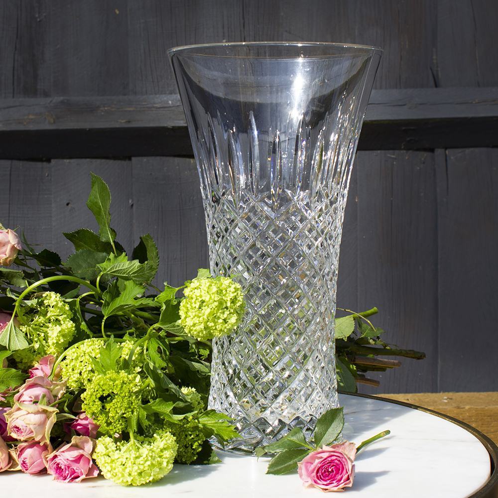 Royal Scot Crystal London Large Flared Vase 12"