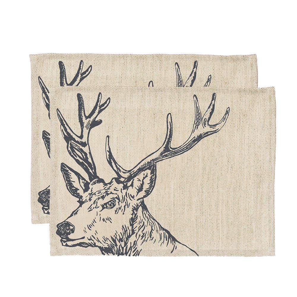 Selbrae House Stag Linen Place Mats Set Of 2