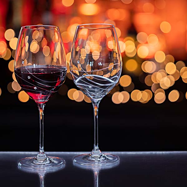 Dartington Crystal Glitz Wine Goblet Set of 2